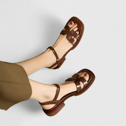 Deliane | Ankle Strap Flat Sandals