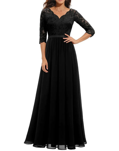 Maëva | Romantic Lace Maxi Dress