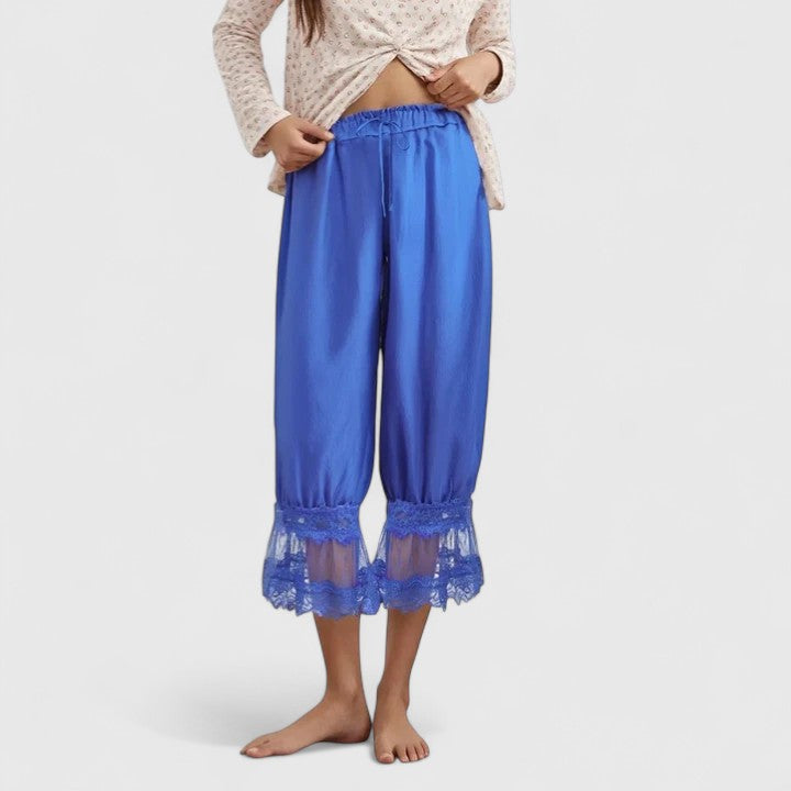 Viera | Lace Patchwork Wide Leg Pants