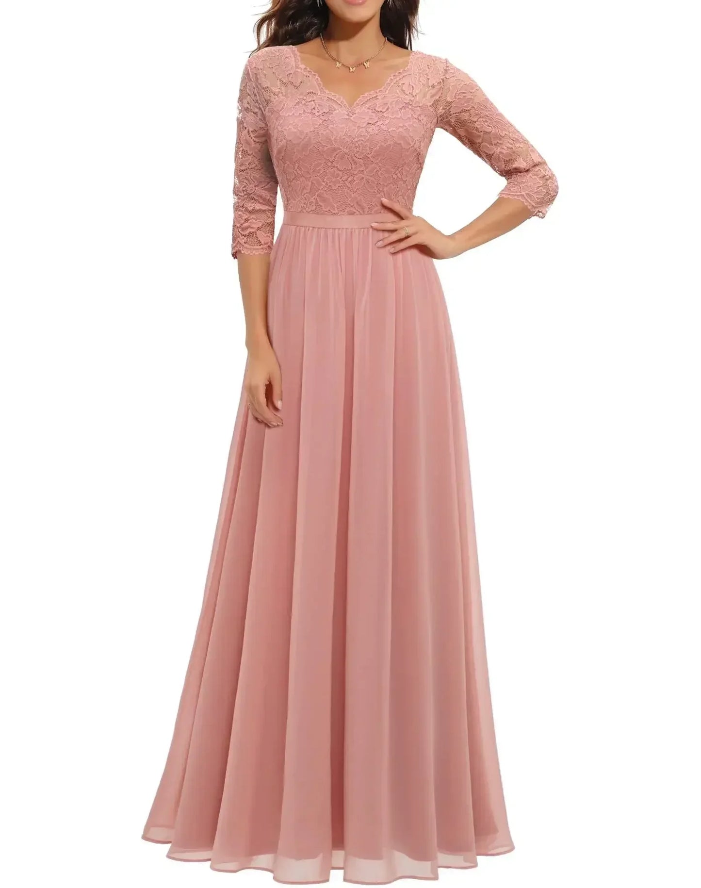 Maëva | Romantic Lace Maxi Dress