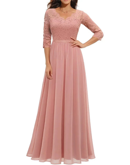 Maëva | Romantic Lace Maxi Dress