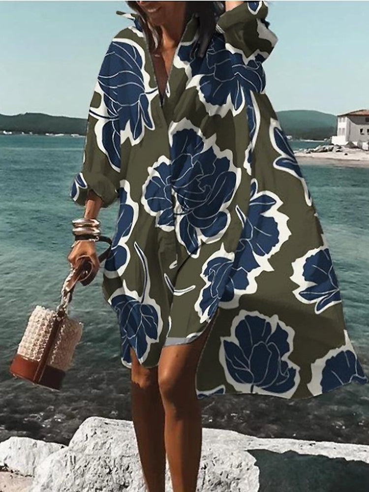 Maren | Printed Summer Shirt Dress