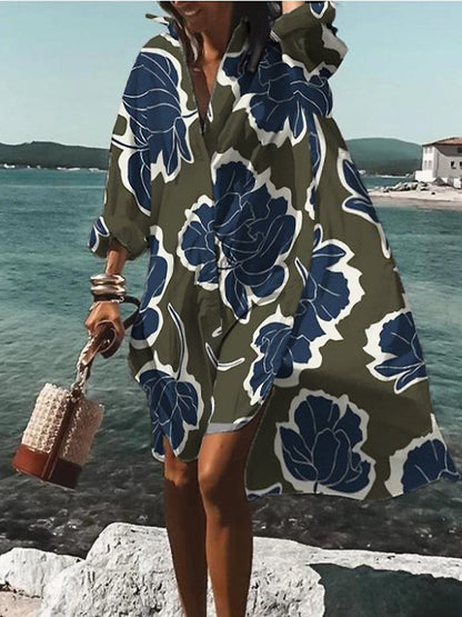 Maren | Printed Summer Shirt Dress
