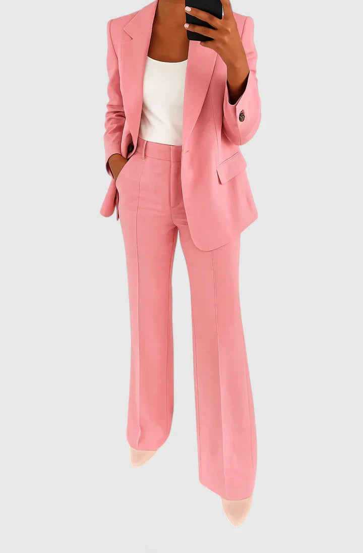 Anastasiya | Tailored Blazer & Wide Leg Suit Set