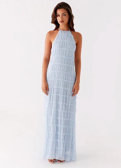 Édith | Halter-Neck Wedding Guest Maxi Dress