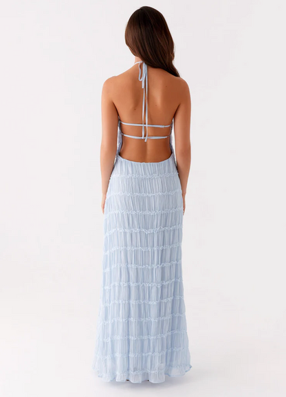 Édith | Halter-Neck Wedding Guest Maxi Dress