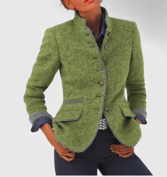 Winona | High Collar Long Sleeve Knit Cardigan