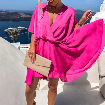Rose | Long Sleeve Button Front Mini Dress