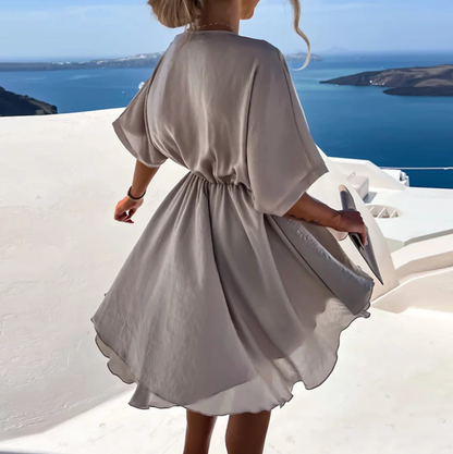 Rose | Long Sleeve Button Front Mini Dress