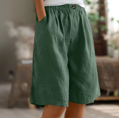 Renee | Linen Look Bermuda Shorts