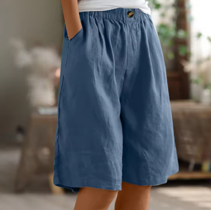 Renee | Linen Look Bermuda Shorts