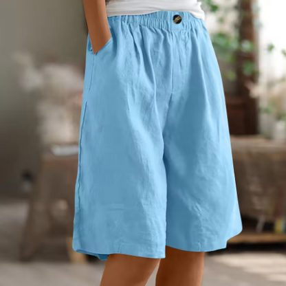 Renee | Linen Look Bermuda Shorts