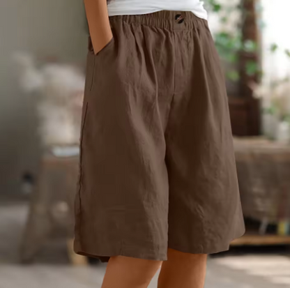 Renee | Linen Look Bermuda Shorts