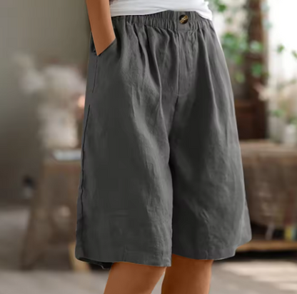 Renee | Linen Look Bermuda Shorts