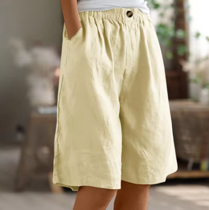 Renee | Linen Look Bermuda Shorts