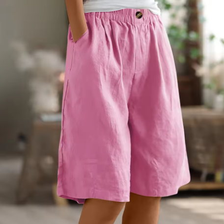 Renee | Linen Look Bermuda Shorts