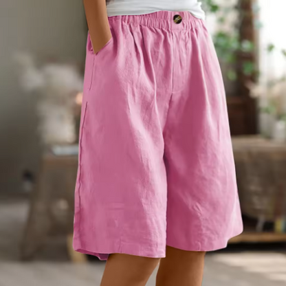 Renee | Linen Look Bermuda Shorts