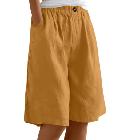 Renee | Linen Look Bermuda Shorts