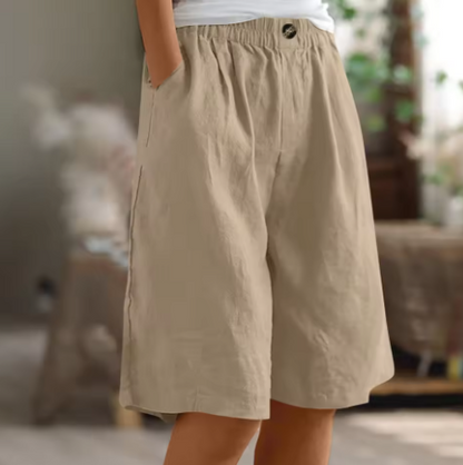 Renee | Linen Look Bermuda Shorts