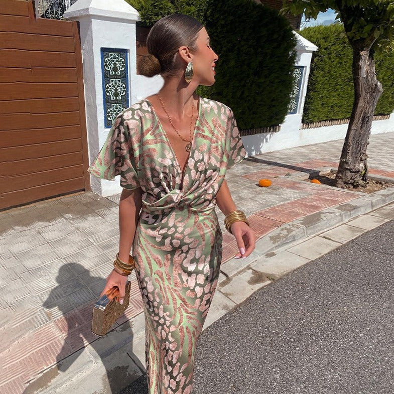 Calista | Satin Maxi Wedding Guest Dress