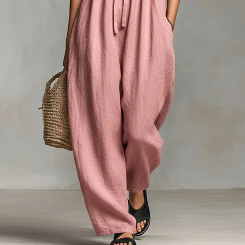 Ismerie | Strapless Ruched Wide-Leg Jumpsuit