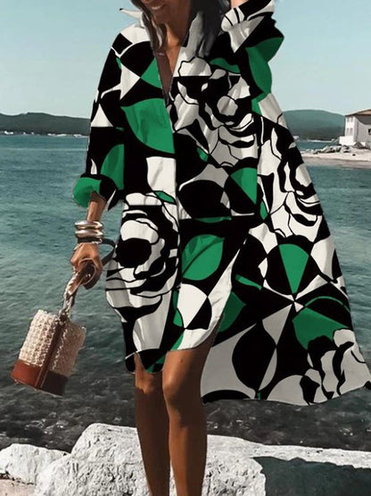 Maren | Printed Summer Shirt Dress