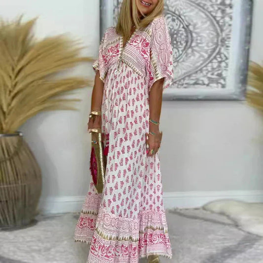 Valentine | Boho Floral Maxi Dress