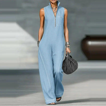 Marielle | Zip-Front Wide-Leg Jumpsuit