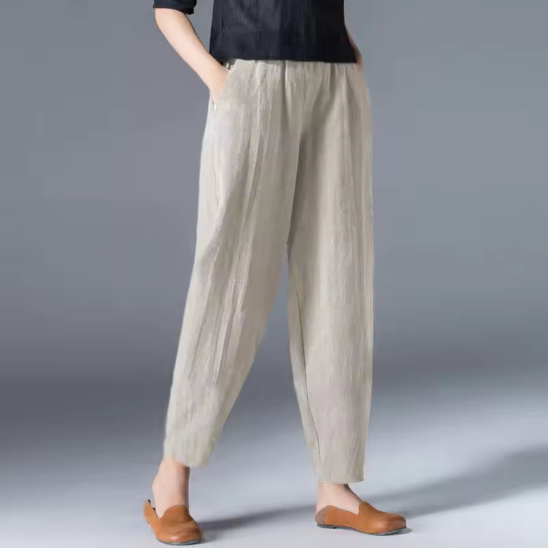 Adélaïde | Tapered Pull-On Summer Trousers