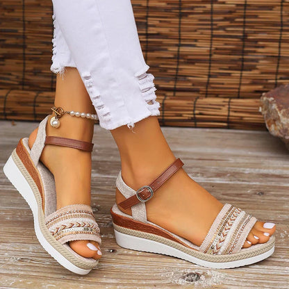 Camila | Boho Beaded Flat Sandals