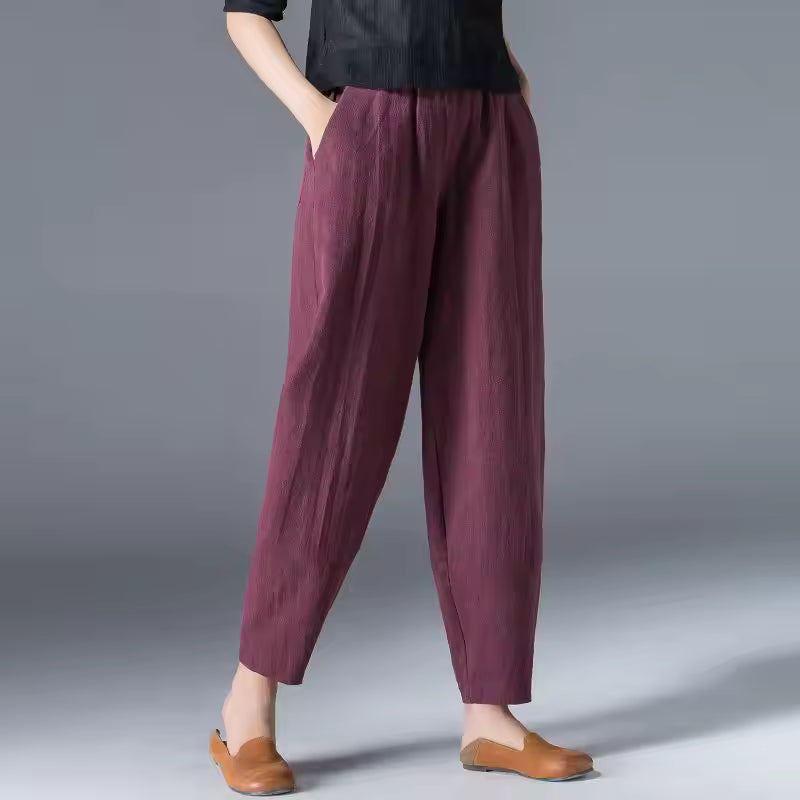 Adélaïde | Tapered Pull-On Summer Trousers