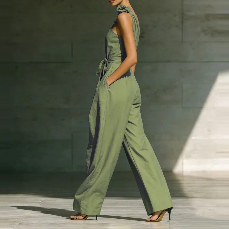 Arielle | One-Shoulder Wide-Leg Jumpsuit