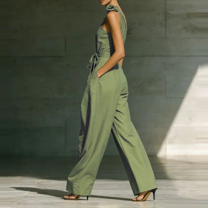 Arielle | One-Shoulder Wide-Leg Jumpsuit