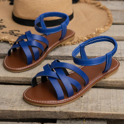 Petra | Crisscross Strap Slip-On Sandals