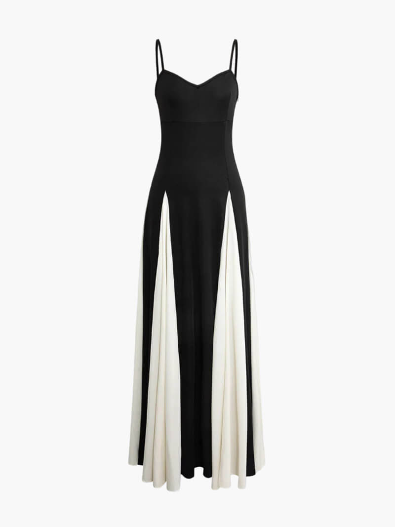 Noémie | Black-and-White Printed Maxi Dress