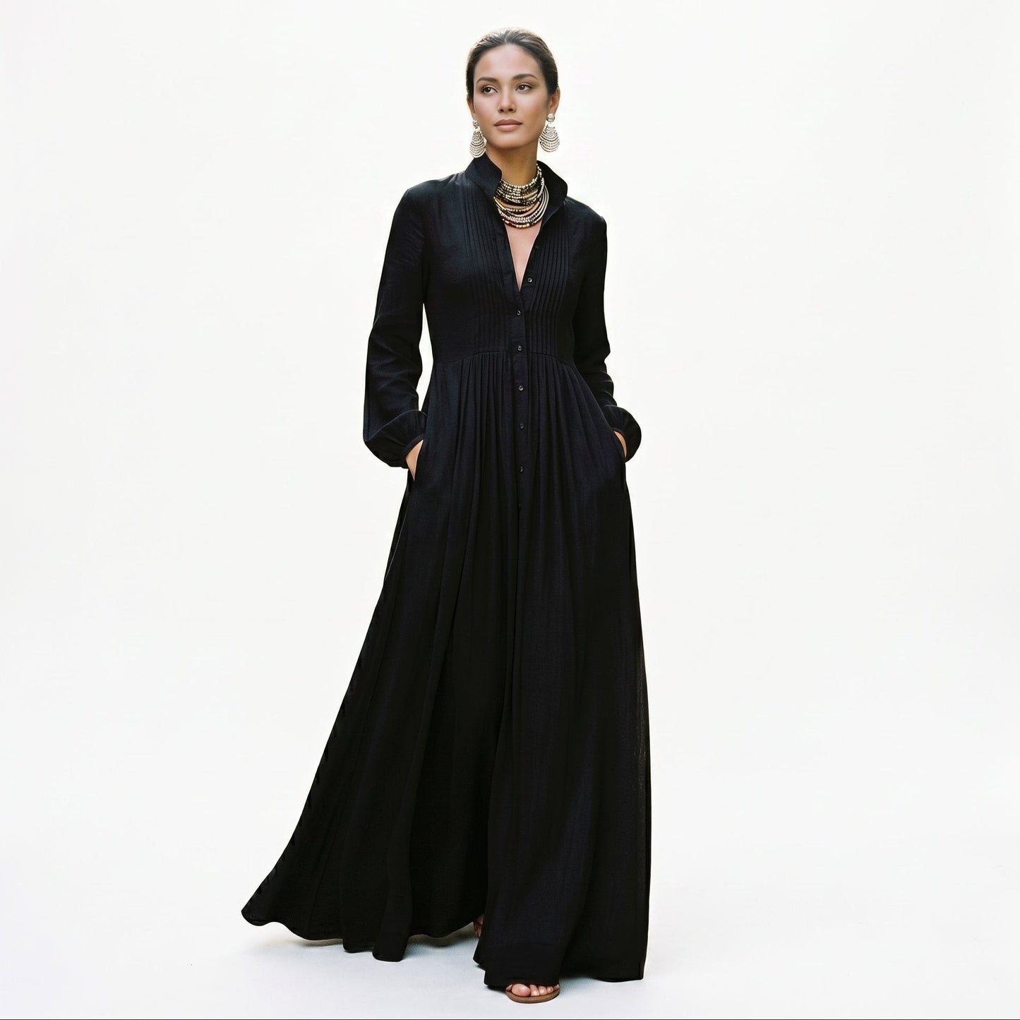 Hattie | Long-Sleeve Maxi Dress