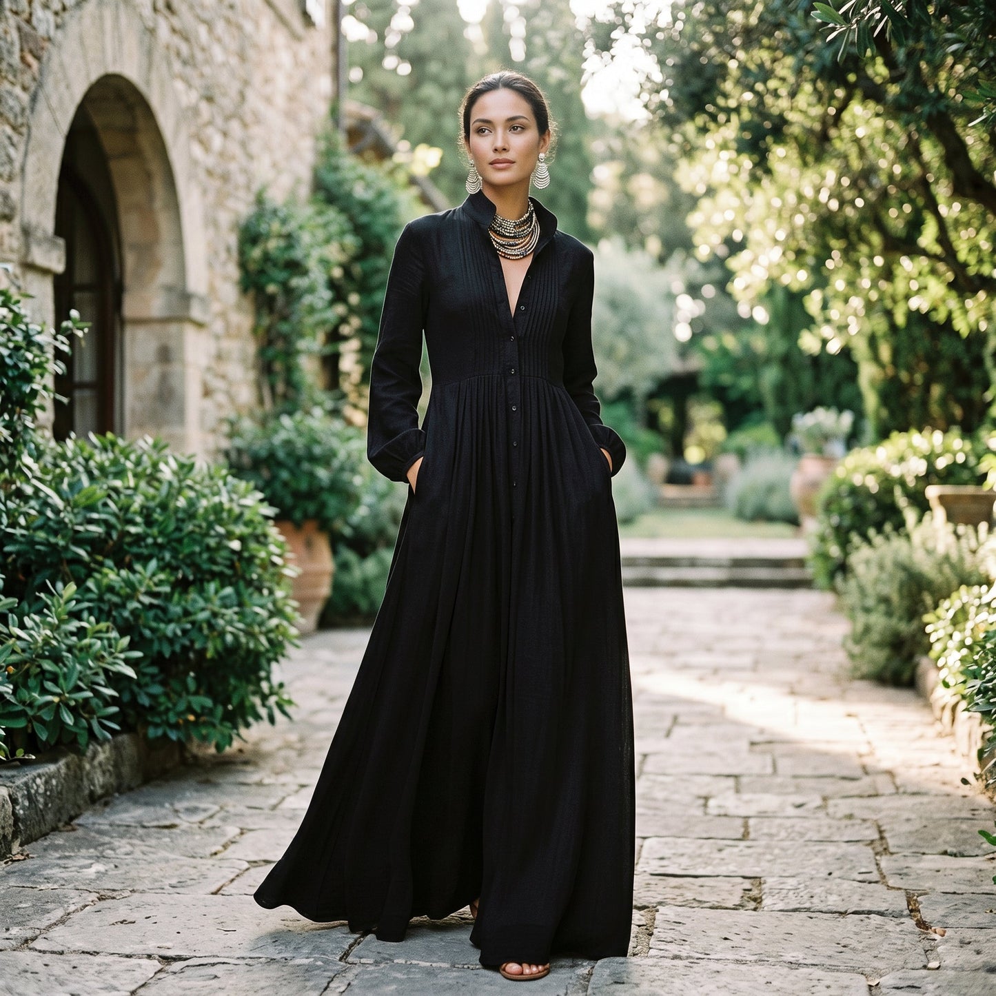Hattie | Long-Sleeve Maxi Dress