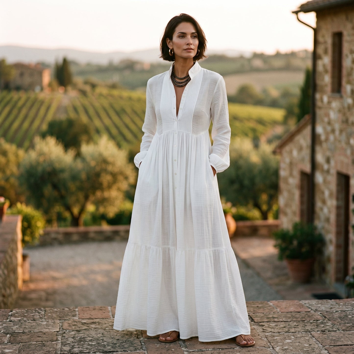 Hattie | Long-Sleeve Maxi Dress