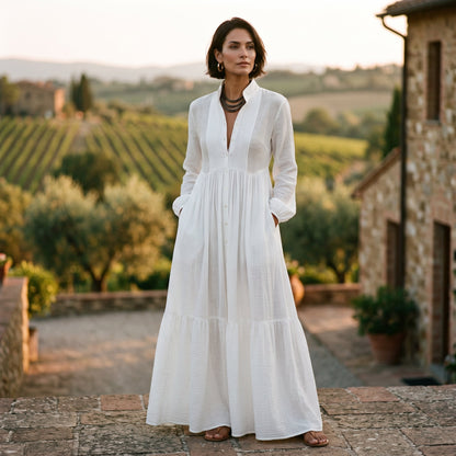 Hattie | Long-Sleeve Maxi Dress