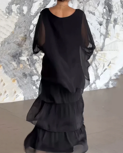 Clémentine | Flowing Wedding Guest Maxi Dress