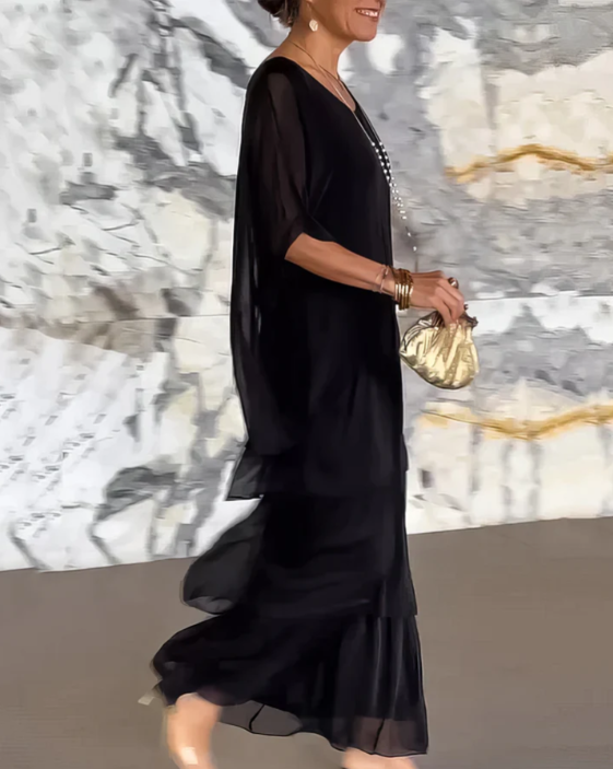 Clémentine | Flowing Wedding Guest Maxi Dress