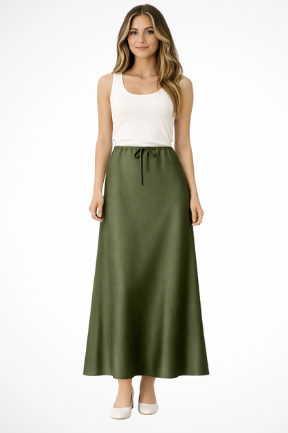 Marivelle | High-Rise Tiered Maxi Skirt