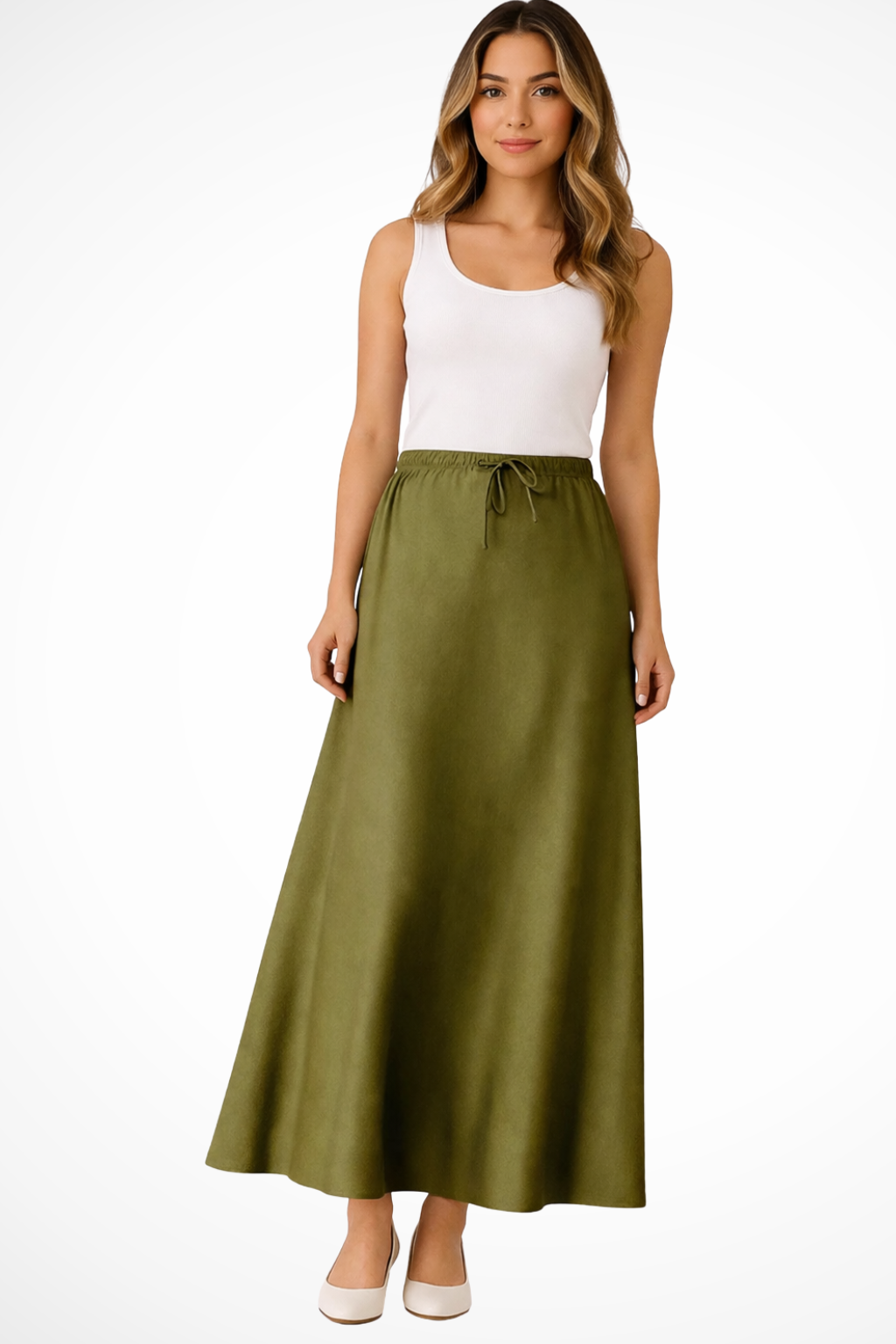Marivelle | High-Rise Tiered Maxi Skirt