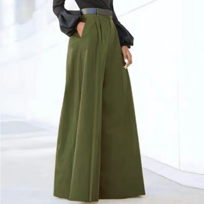 Blandine | Structured High-Waist Wide-Leg Pants
