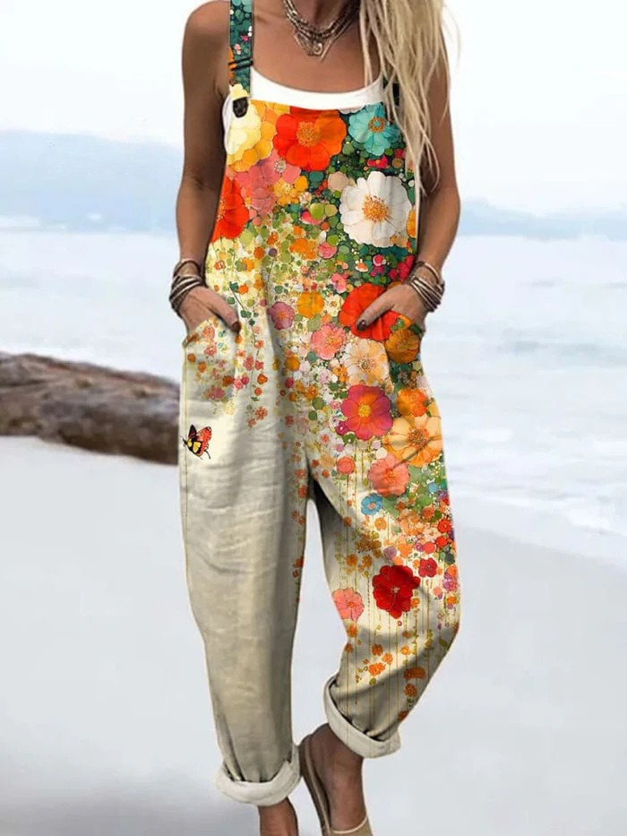 Rosalie | Vintage Floral Jumpsuit