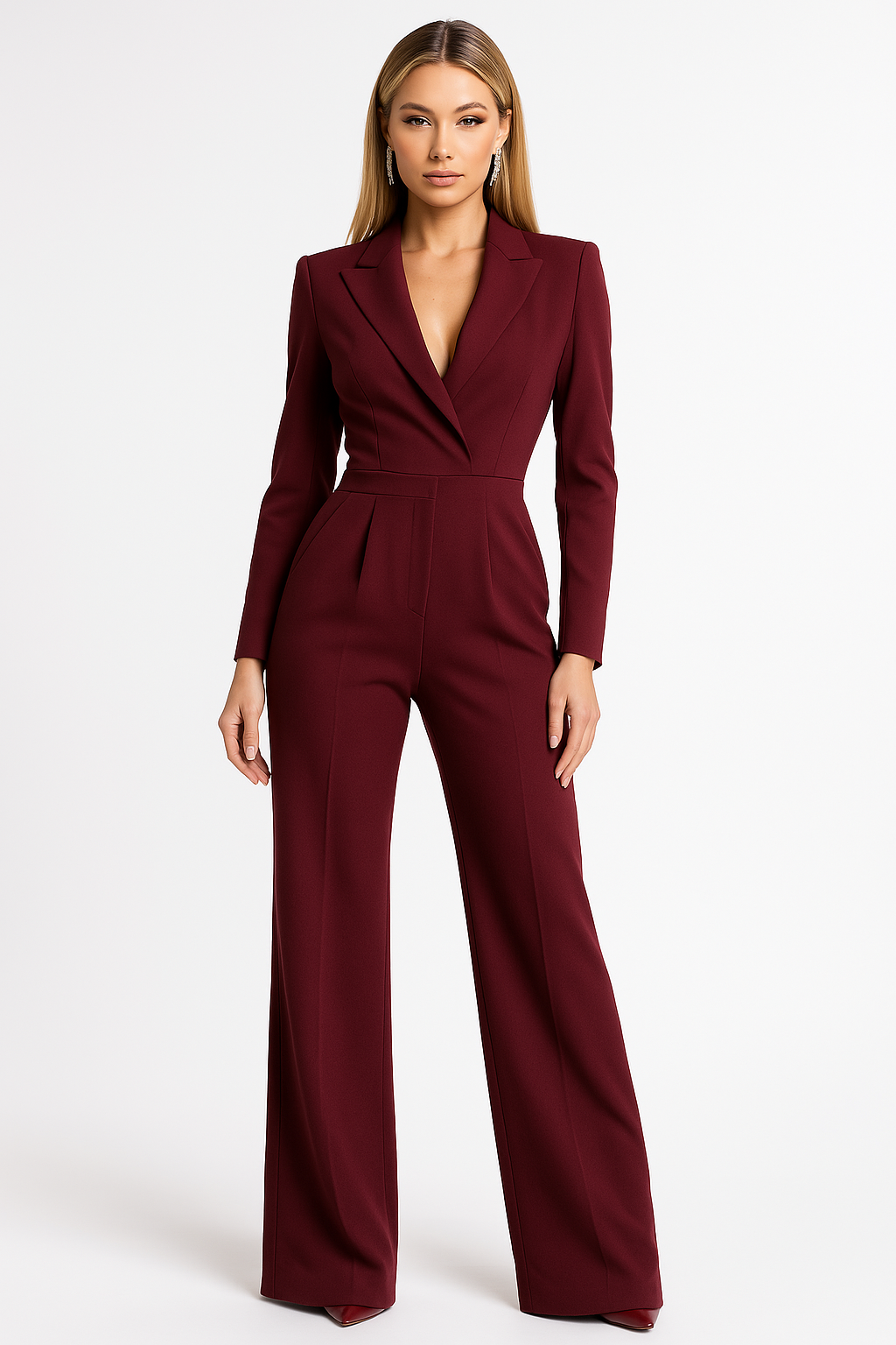 Isaure | Wrap-Front Wide-Leg Jumpsuit