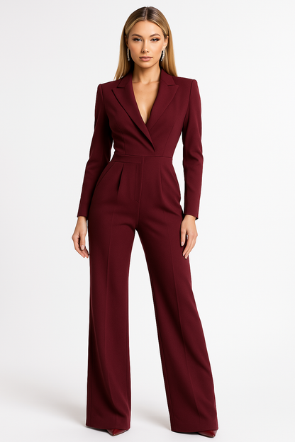 Isaure | Wrap-Front Wide-Leg Jumpsuit