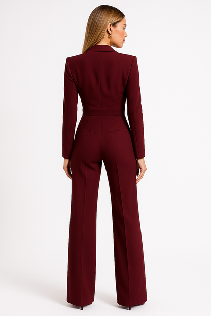 Isaure | Wrap-Front Wide-Leg Jumpsuit