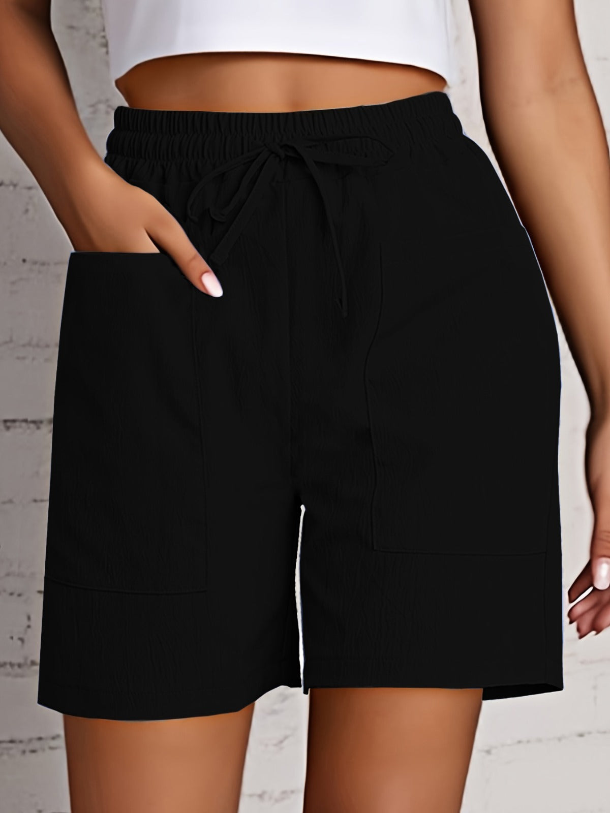 Birdie | Ruffle Hem Drawstring Shorts