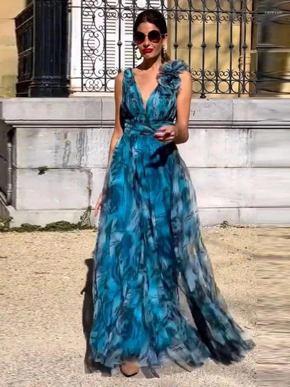 Anabella | Floral Print Maxi Wedding Guest Dress